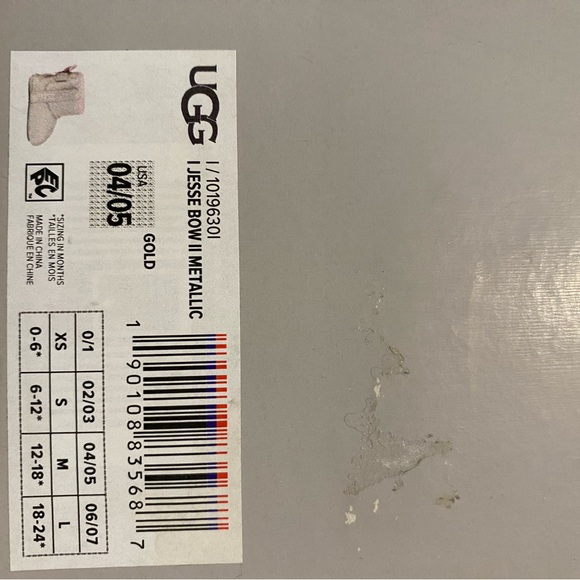 UGG INFANT JESSE BOW II BOOTS - METALLIC GOLD - Picture 8 of 10